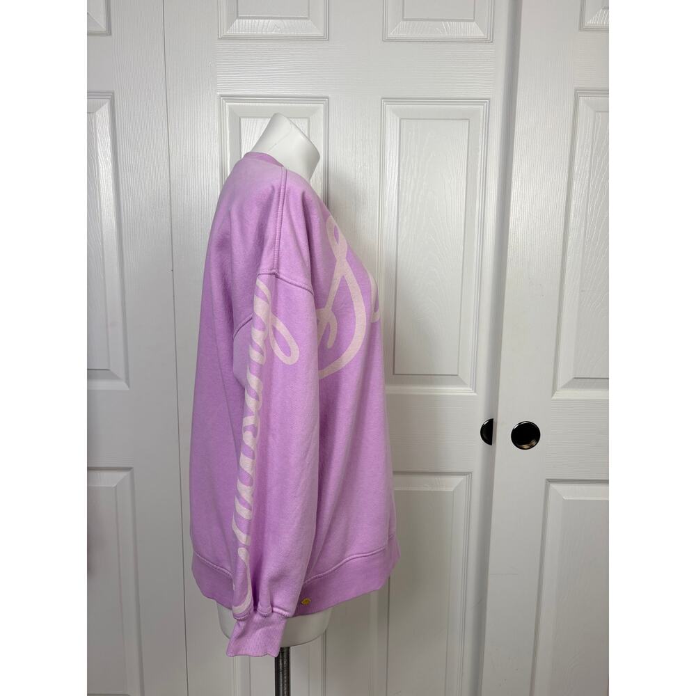 Anthropologie Celandine Oversized Crew Neck Sweatshirt Lilac Size XS - Picture 3 of 12